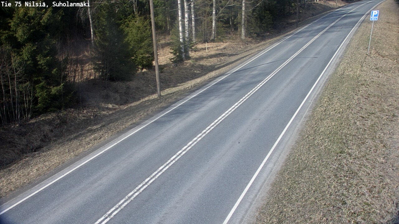 Weather Camera Image Väg 75 Nilsiä, Suholanmäki, Kuopio, Pohjois-Savo