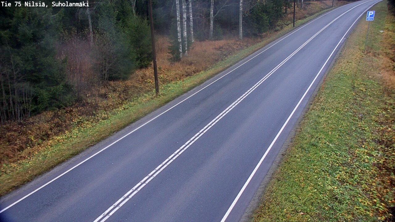 Weather Camera Image Väg 75 Nilsiä, Suholanmäki, Kuopio, Pohjois-Savo
