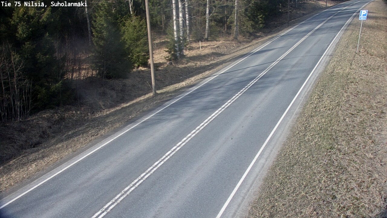 Weather Camera Image Väg 75 Nilsiä, Suholanmäki, Kuopio, Pohjois-Savo