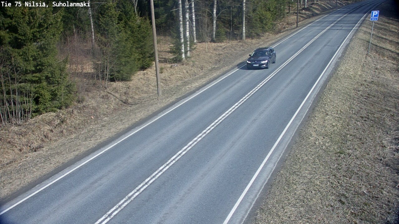 Weather Camera Image Väg 75 Nilsiä, Suholanmäki, Kuopio, Pohjois-Savo