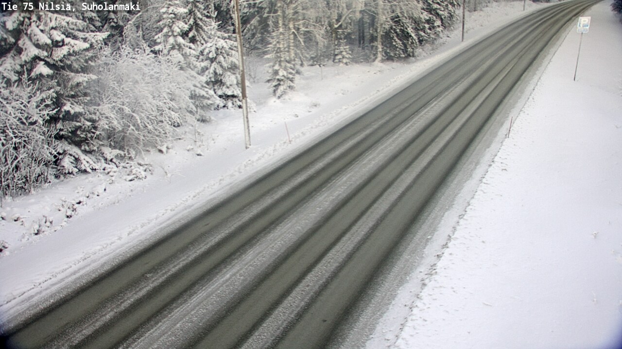 Weather Camera Image Väg 75 Nilsiä, Suholanmäki, Kuopio, Pohjois-Savo