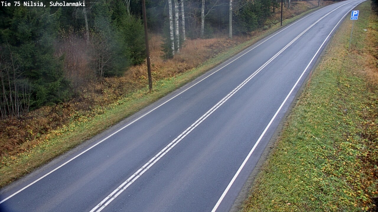Weather Camera Image Väg 75 Nilsiä, Suholanmäki, Kuopio, Pohjois-Savo