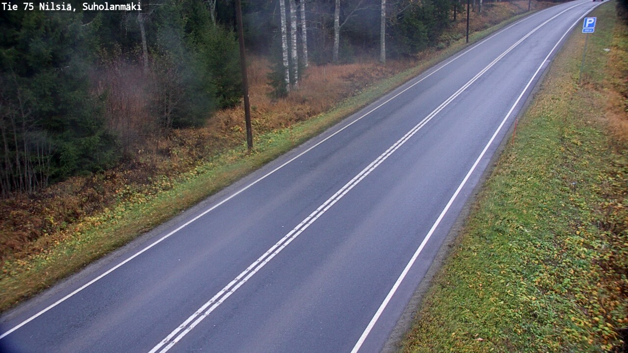 Weather Camera Image Väg 75 Nilsiä, Suholanmäki, Kuopio, Pohjois-Savo