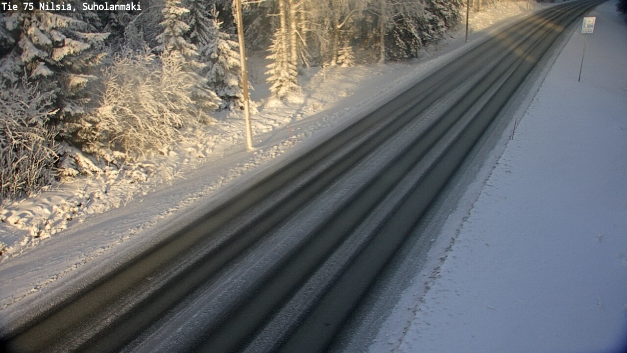 Weather Camera Image Väg 75 Nilsiä, Suholanmäki, Kuopio, Pohjois-Savo
