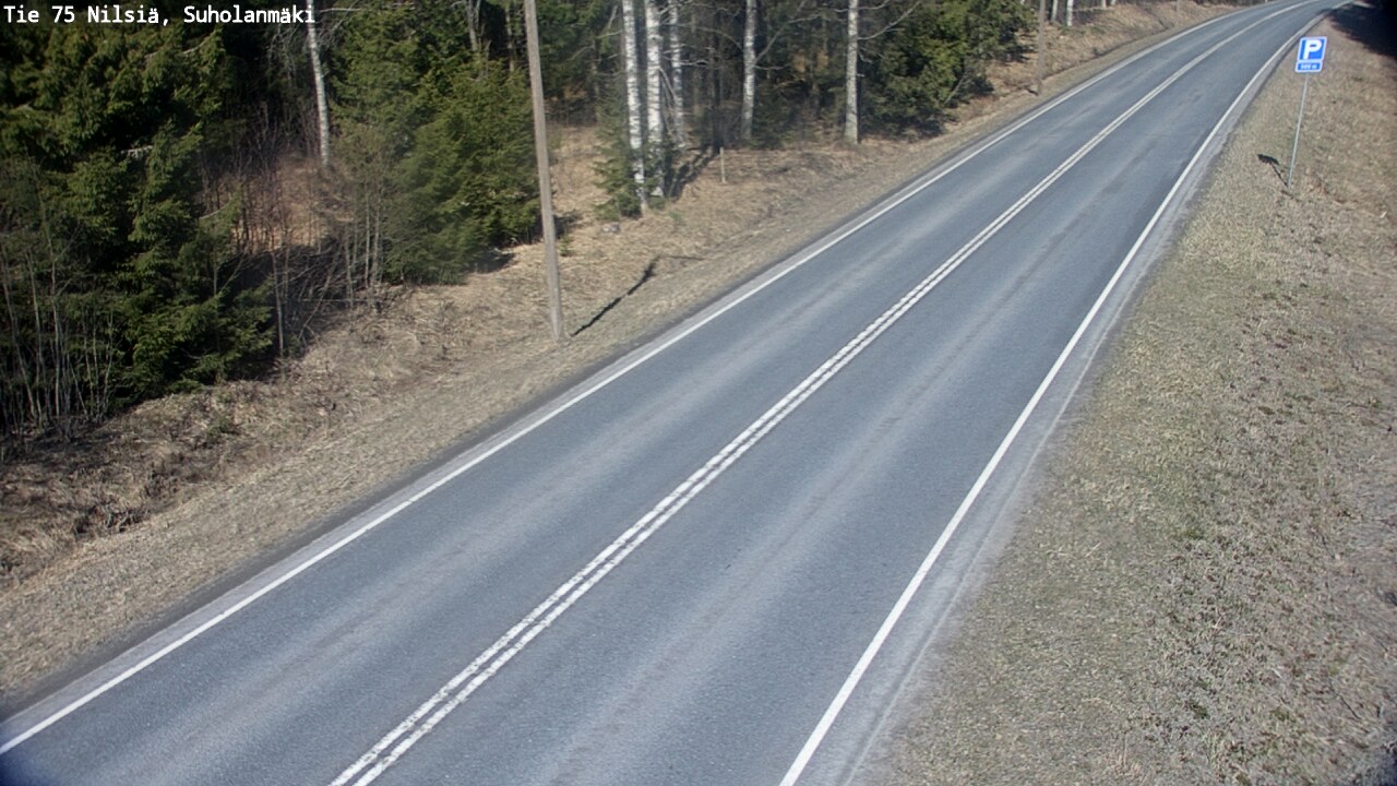 Weather Camera Image Väg 75 Nilsiä, Suholanmäki, Kuopio, Pohjois-Savo