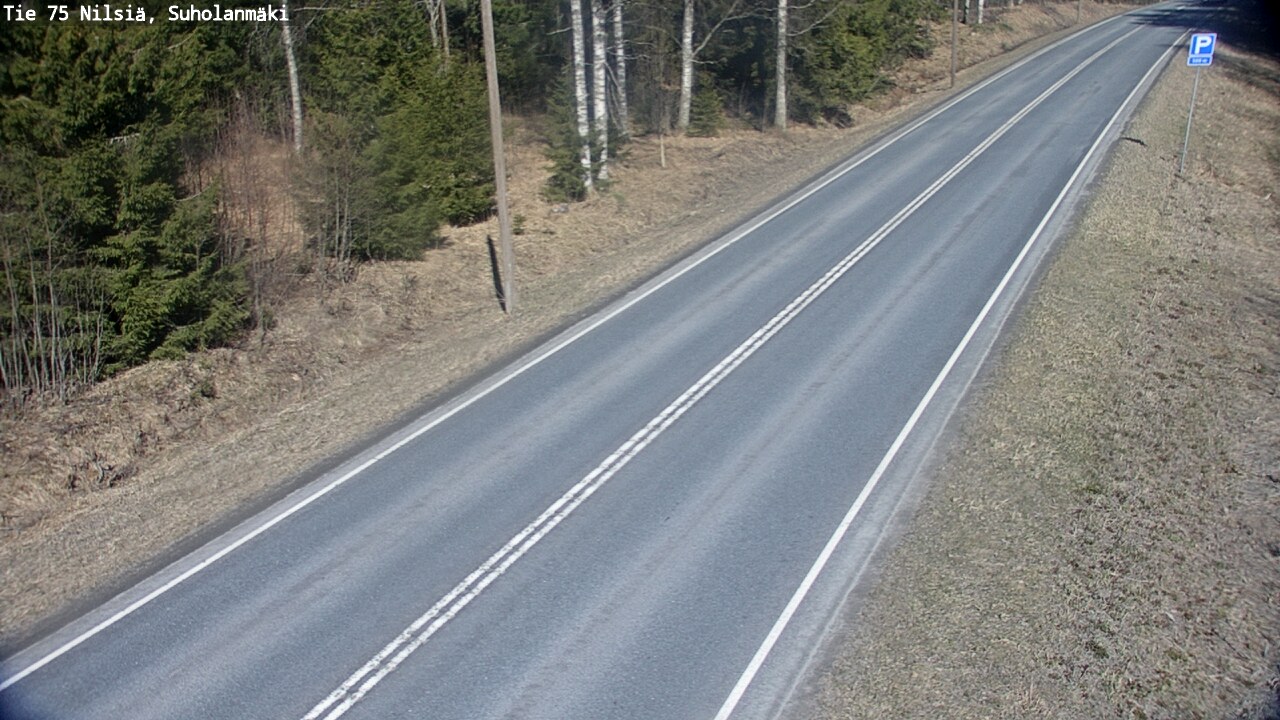 Weather Camera Image Väg 75 Nilsiä, Suholanmäki, Kuopio, Pohjois-Savo