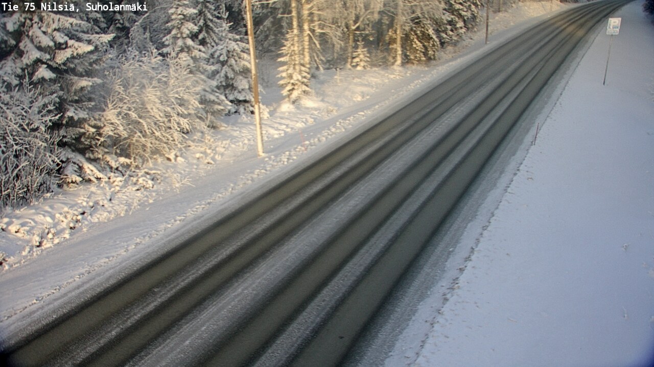 Weather Camera Image Väg 75 Nilsiä, Suholanmäki, Kuopio, Pohjois-Savo
