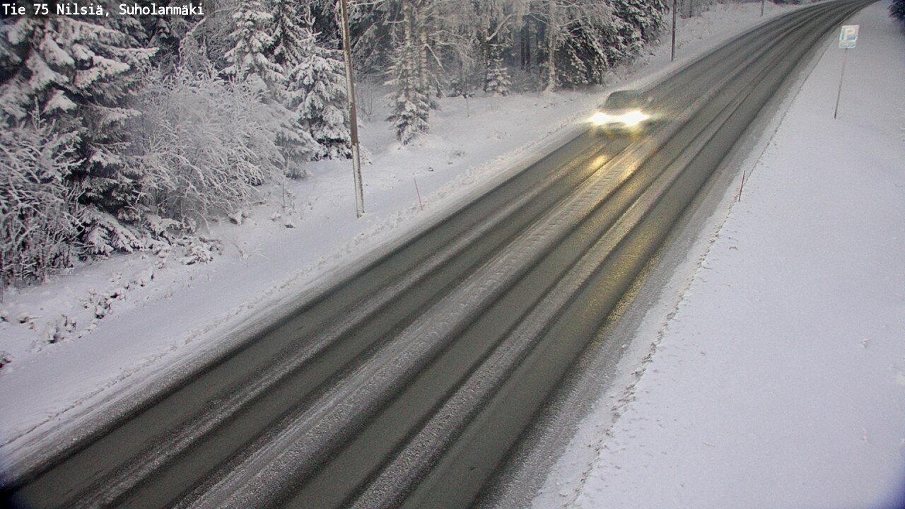 Weather Camera Image Väg 75 Nilsiä, Suholanmäki, Kuopio, Pohjois-Savo
