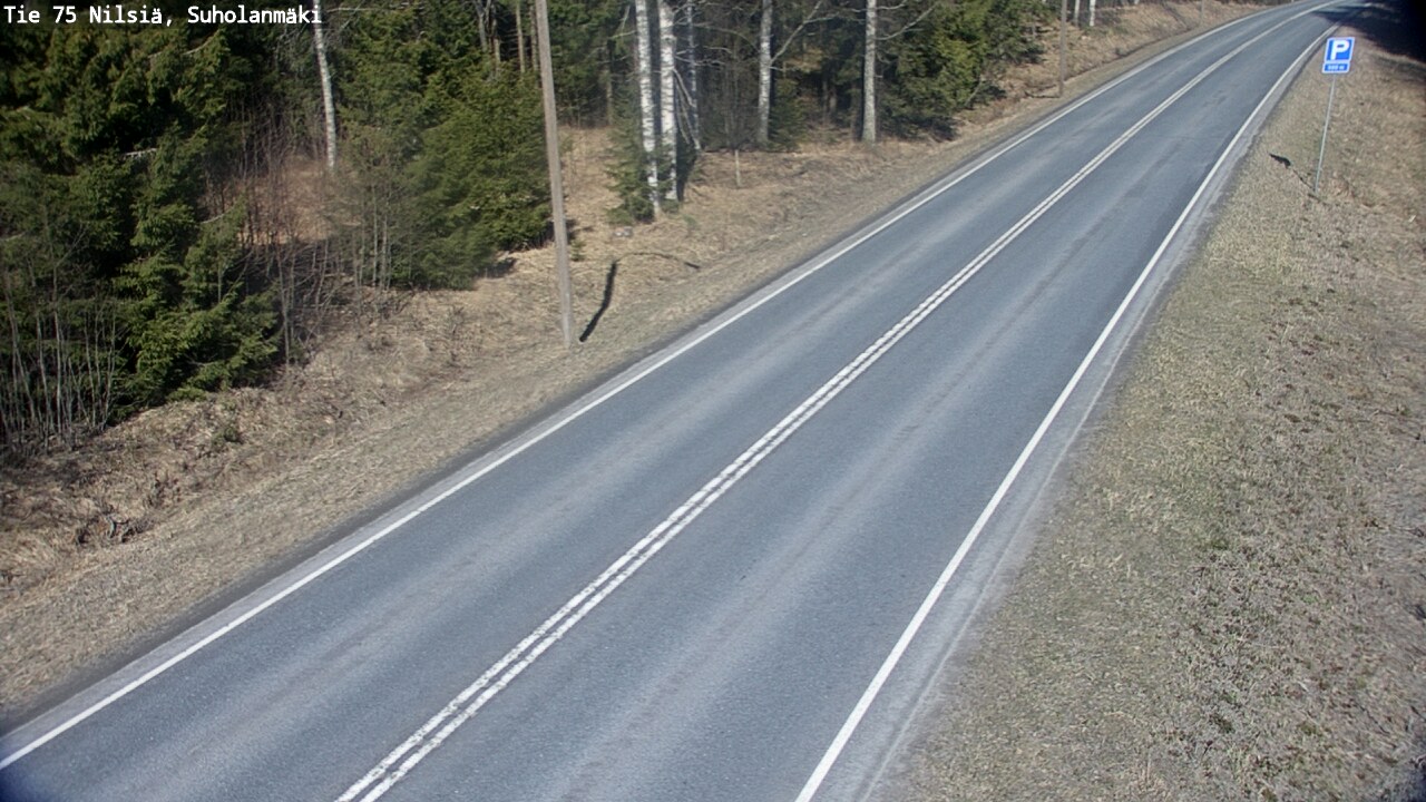 Weather Camera Image Väg 75 Nilsiä, Suholanmäki, Kuopio, Pohjois-Savo