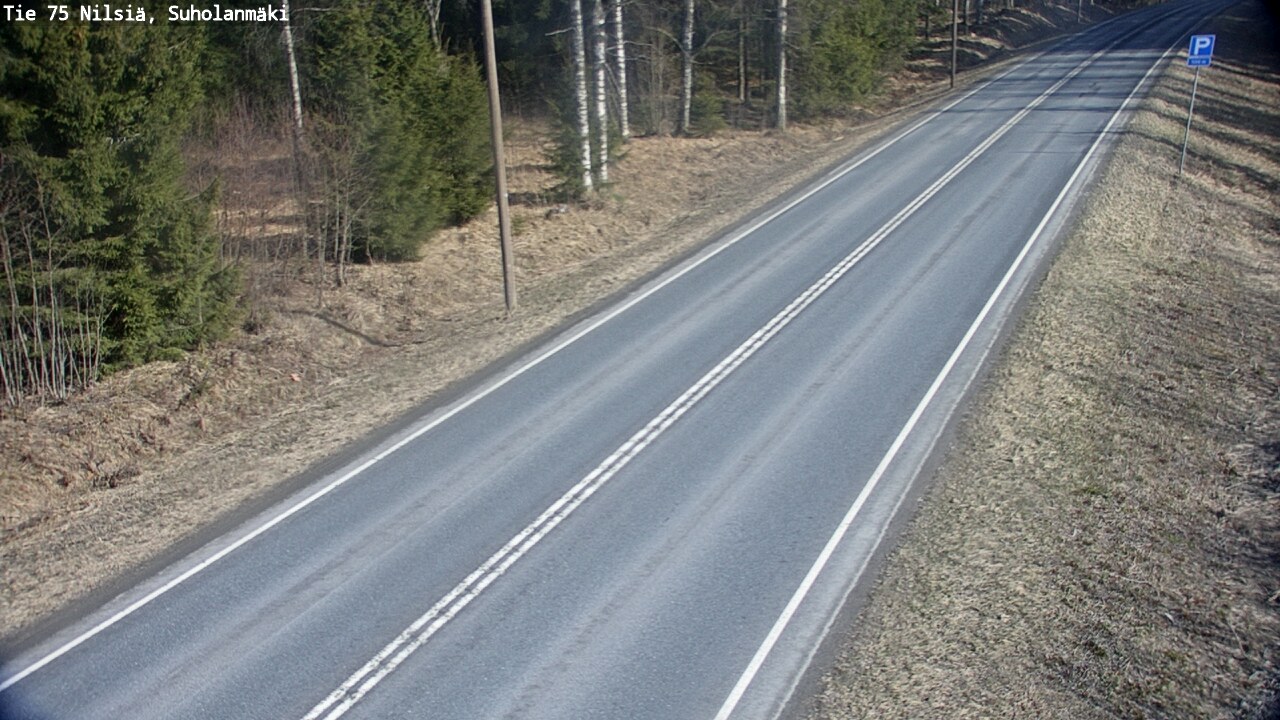 Weather Camera Image Väg 75 Nilsiä, Suholanmäki, Kuopio, Pohjois-Savo
