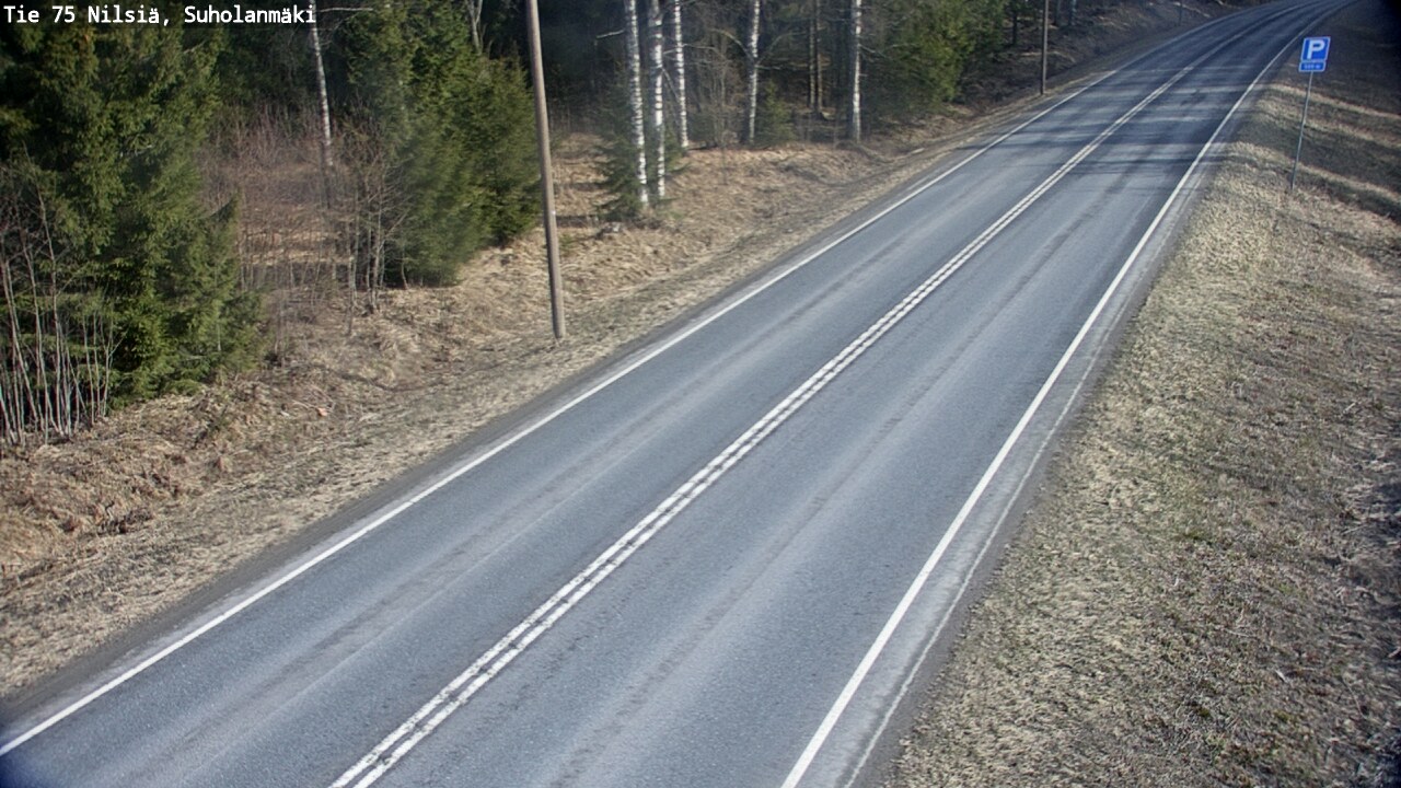 Weather Camera Image Väg 75 Nilsiä, Suholanmäki, Kuopio, Pohjois-Savo