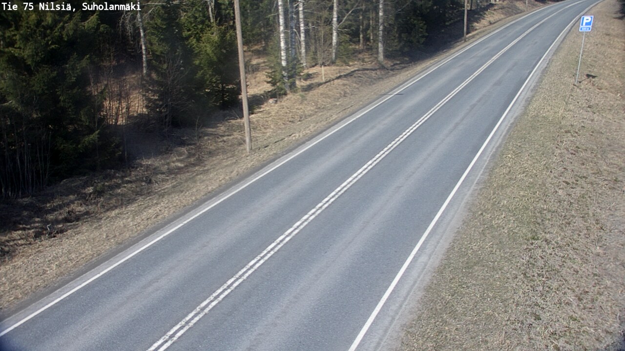 Weather Camera Image Väg 75 Nilsiä, Suholanmäki, Kuopio, Pohjois-Savo