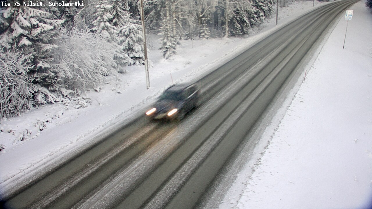 Weather Camera Image Väg 75 Nilsiä, Suholanmäki, Kuopio, Pohjois-Savo