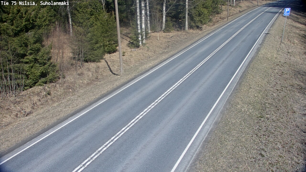 Weather Camera Image Väg 75 Nilsiä, Suholanmäki, Kuopio, Pohjois-Savo