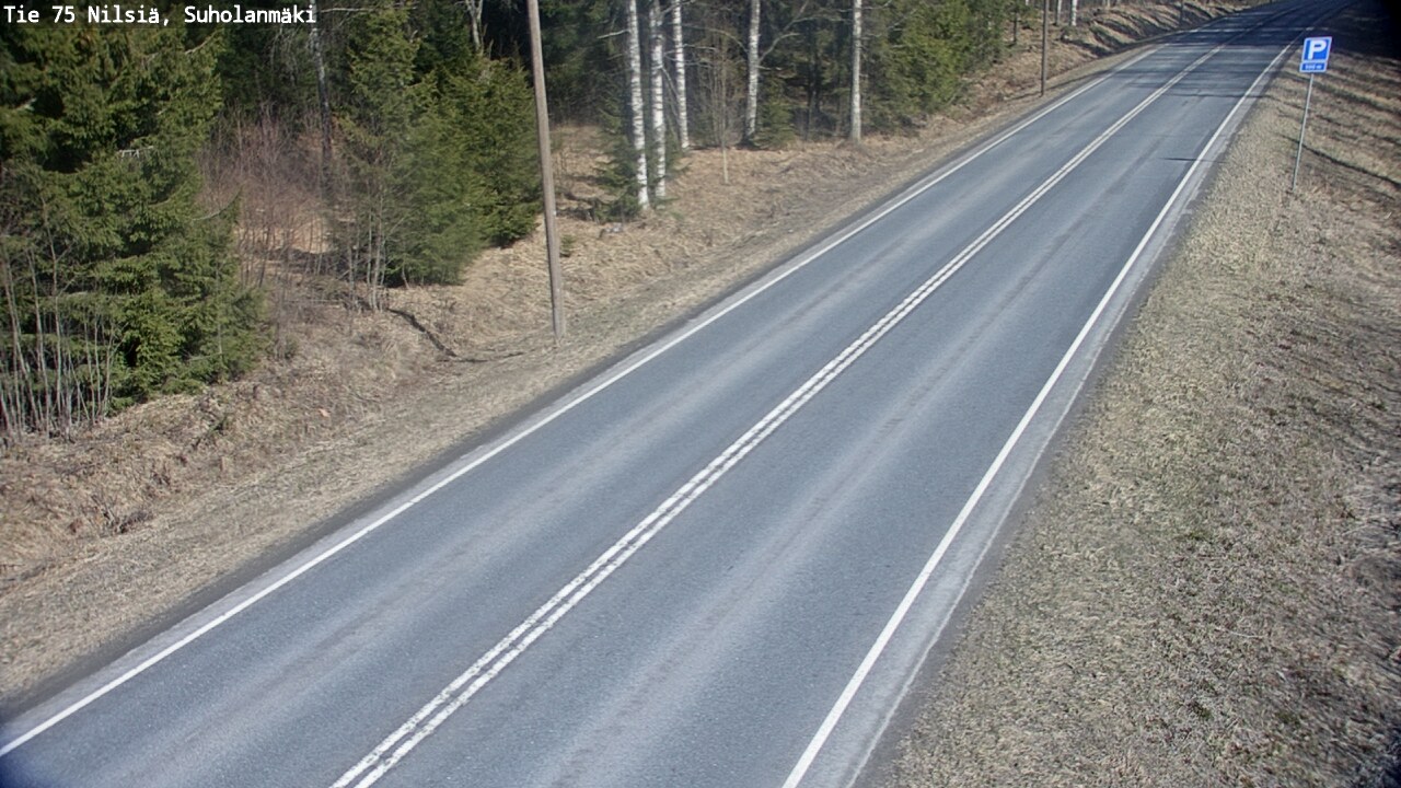 Weather Camera Image Väg 75 Nilsiä, Suholanmäki, Kuopio, Pohjois-Savo