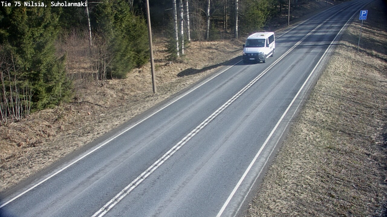 Weather Camera Image Väg 75 Nilsiä, Suholanmäki, Kuopio, Pohjois-Savo