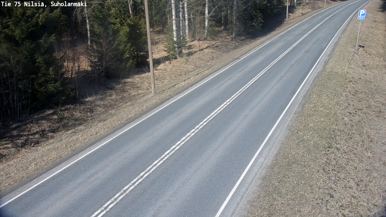 Weather Camera Image Väg 75 Nilsiä, Suholanmäki, Kuopio, Pohjois-Savo