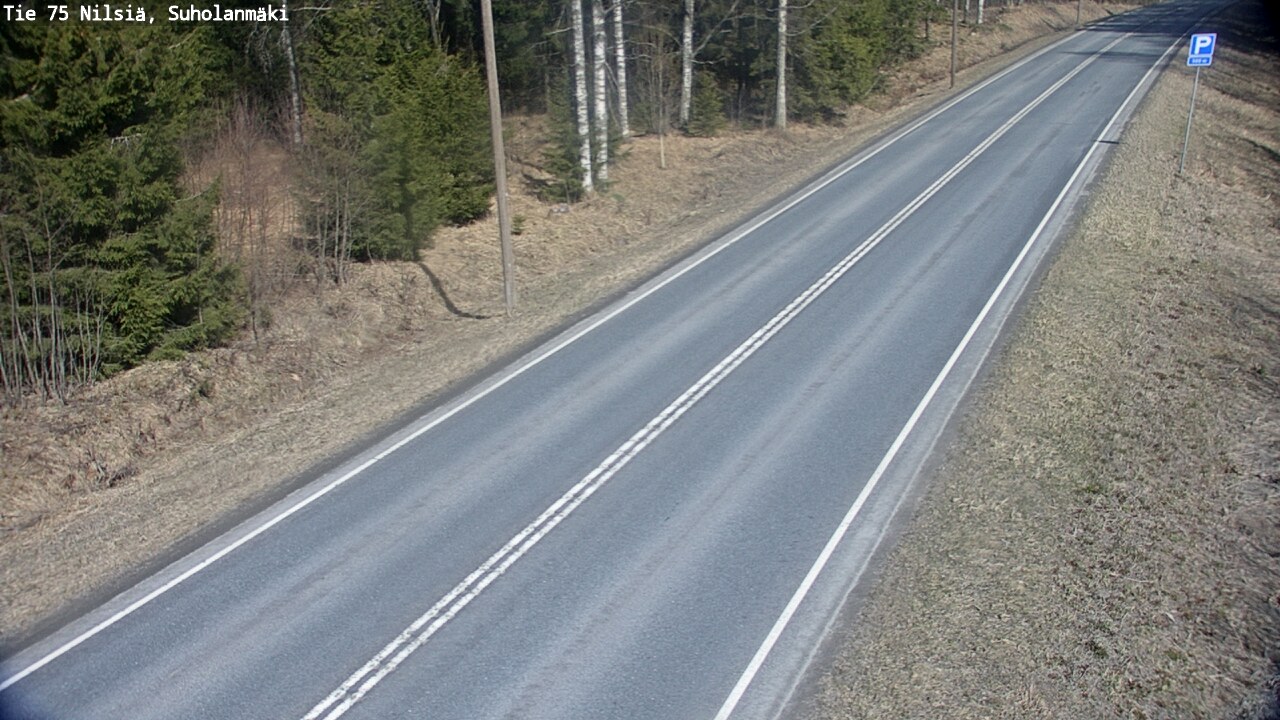 Weather Camera Image Väg 75 Nilsiä, Suholanmäki, Kuopio, Pohjois-Savo
