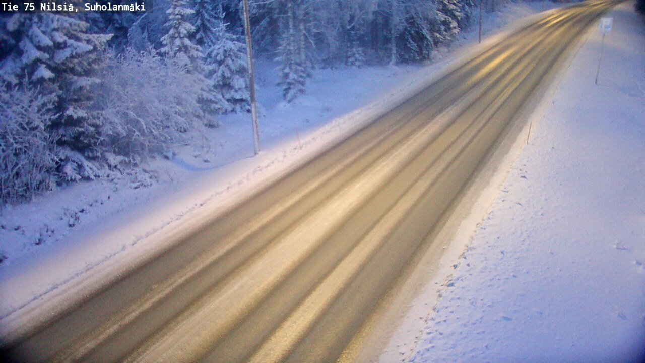 Weather Camera Image Väg 75 Nilsiä, Suholanmäki, Kuopio, Pohjois-Savo