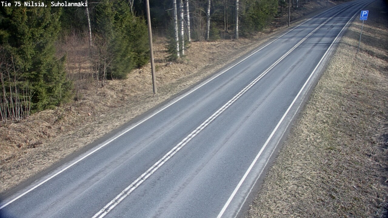 Weather Camera Image Väg 75 Nilsiä, Suholanmäki, Kuopio, Pohjois-Savo