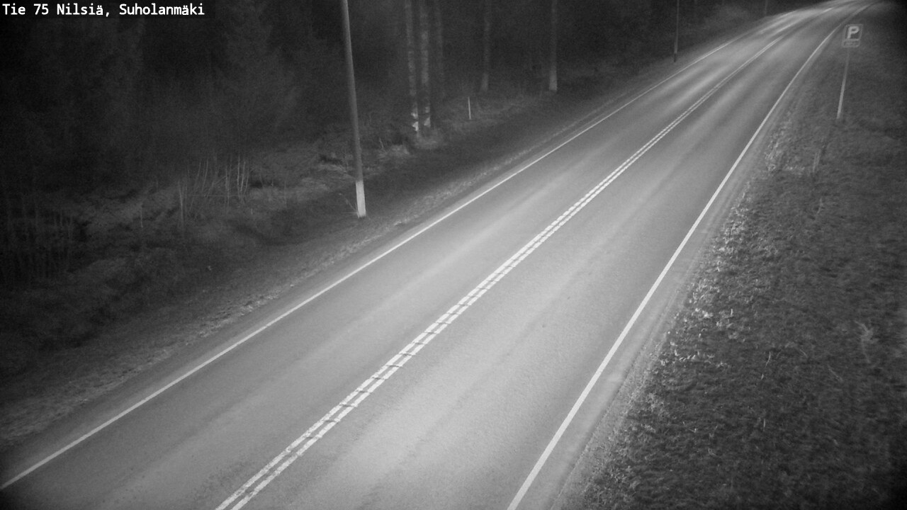 Weather Camera Image Väg 75 Nilsiä, Suholanmäki, Kuopio, Pohjois-Savo