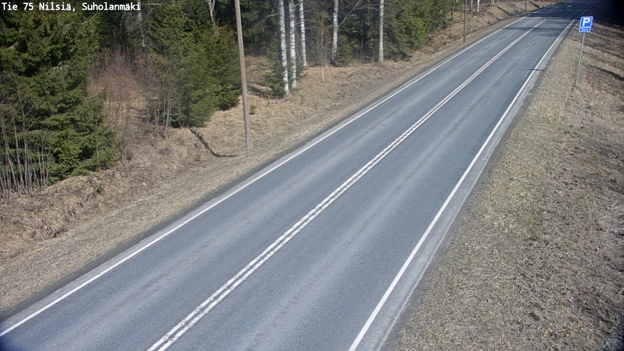 Weather Camera Image Väg 75 Nilsiä, Suholanmäki, Kuopio, Pohjois-Savo