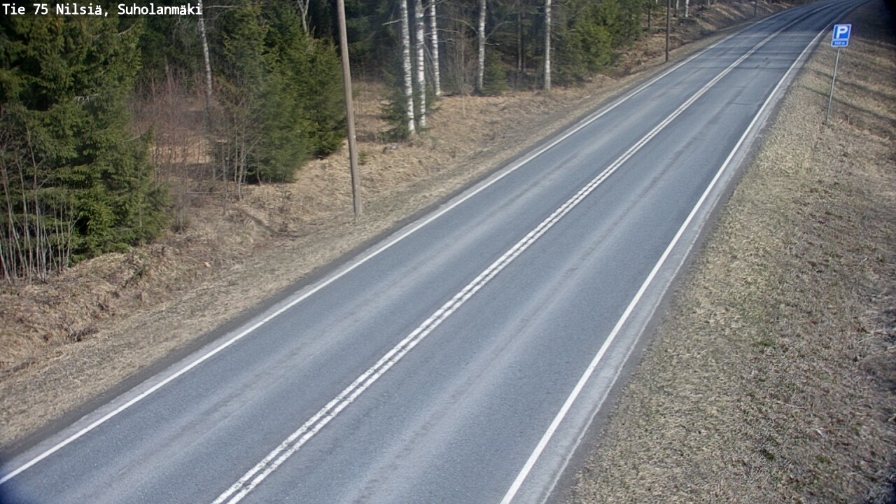 Weather Camera Image Väg 75 Nilsiä, Suholanmäki, Kuopio, Pohjois-Savo