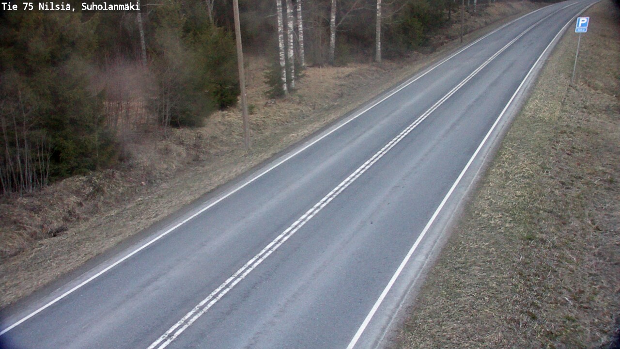 Weather Camera Image Väg 75 Nilsiä, Suholanmäki, Kuopio, Pohjois-Savo