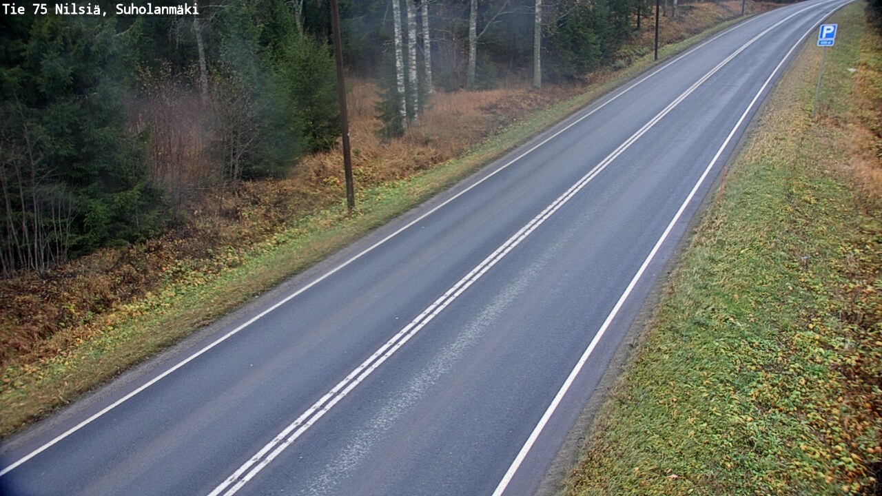 Weather Camera Image Väg 75 Nilsiä, Suholanmäki, Kuopio, Pohjois-Savo