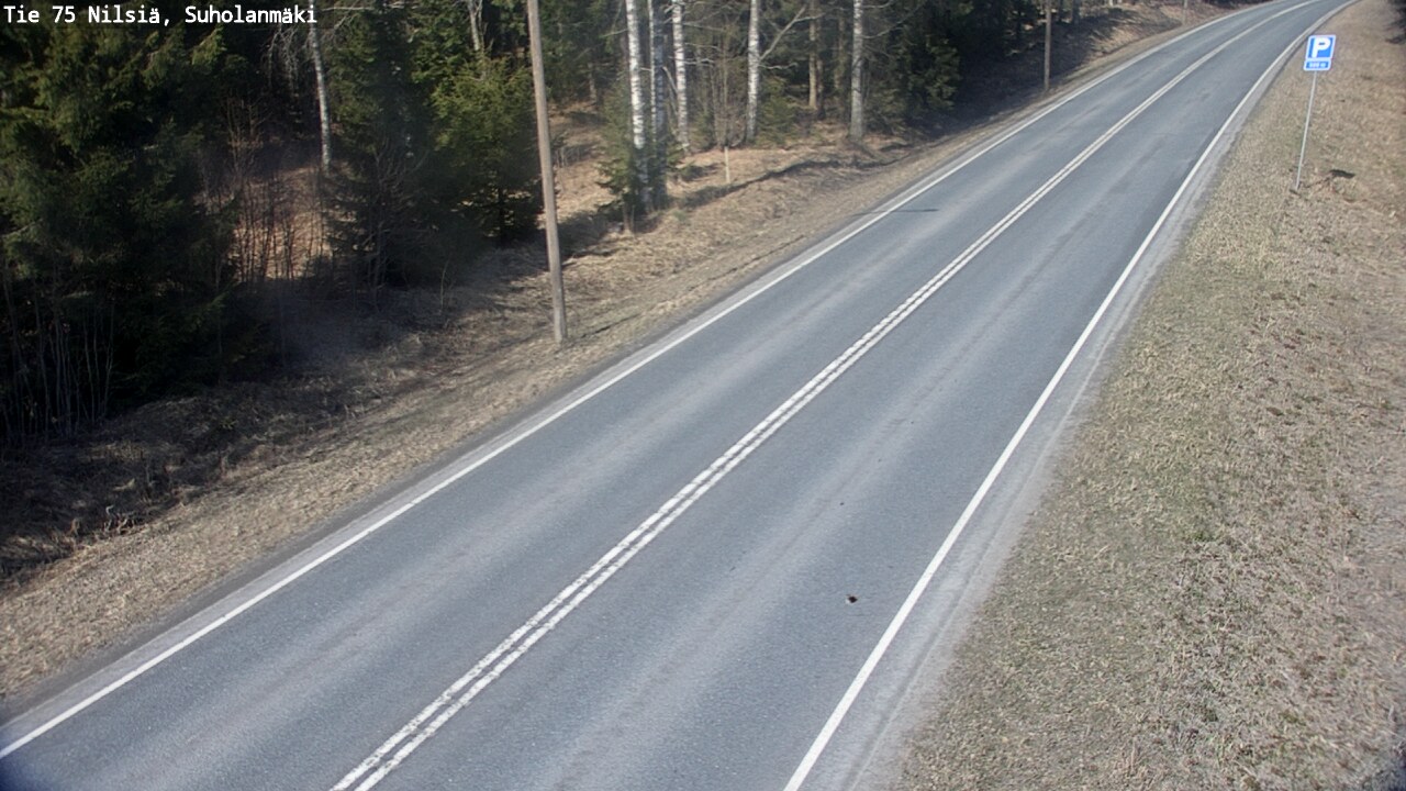Weather Camera Image Väg 75 Nilsiä, Suholanmäki, Kuopio, Pohjois-Savo