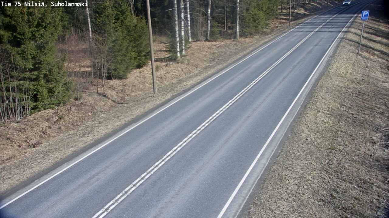 Weather Camera Image Väg 75 Nilsiä, Suholanmäki, Kuopio, Pohjois-Savo