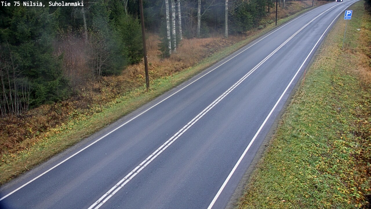 Weather Camera Image Väg 75 Nilsiä, Suholanmäki, Kuopio, Pohjois-Savo