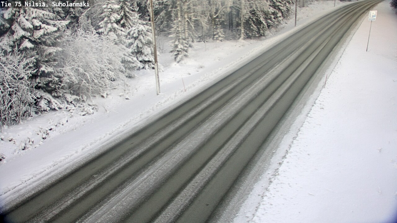 Weather Camera Image Väg 75 Nilsiä, Suholanmäki, Kuopio, Pohjois-Savo