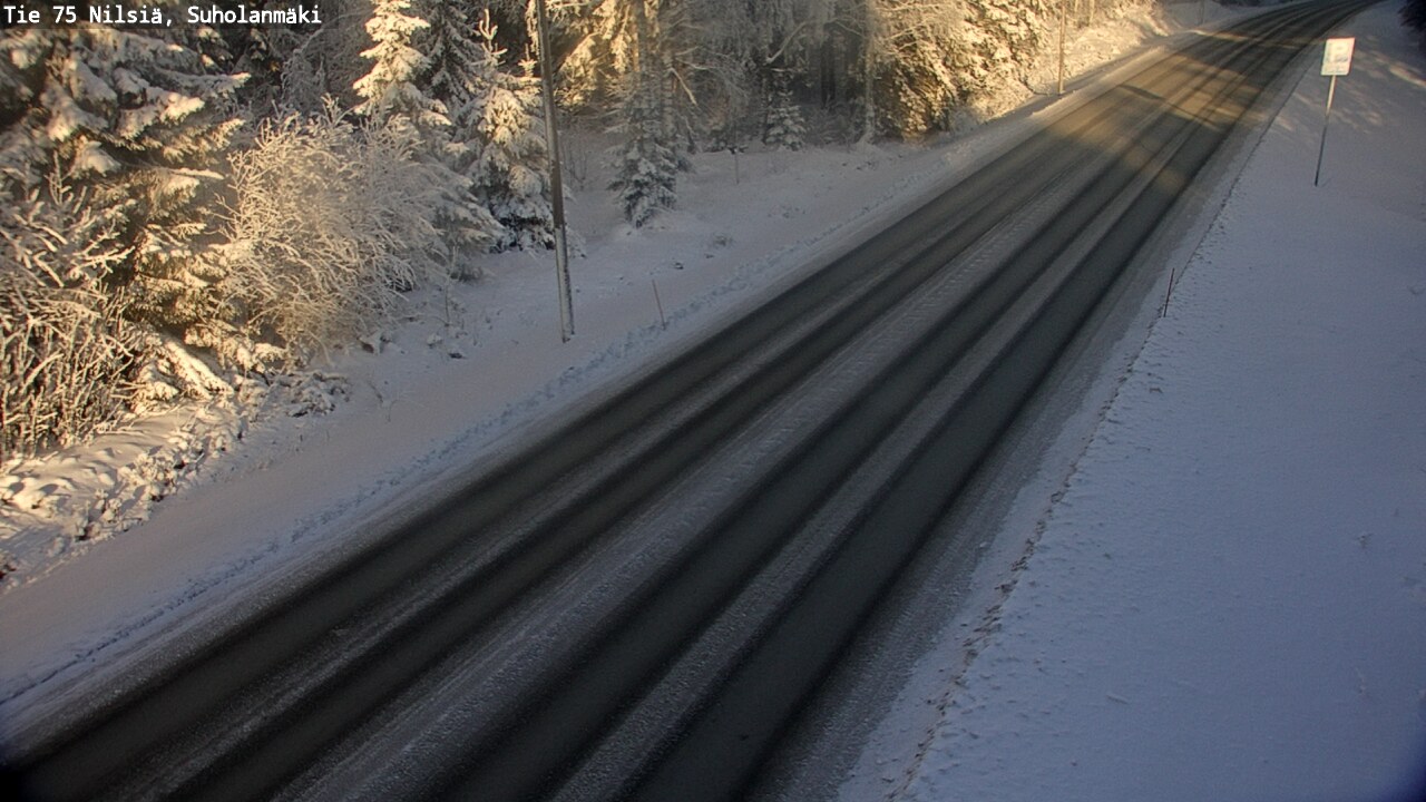 Weather Camera Image Väg 75 Nilsiä, Suholanmäki, Kuopio, Pohjois-Savo