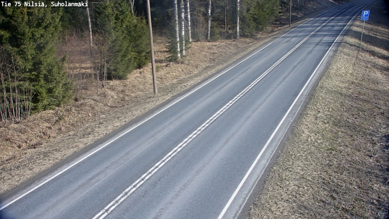 Weather Camera Image Väg 75 Nilsiä, Suholanmäki, Kuopio, Pohjois-Savo