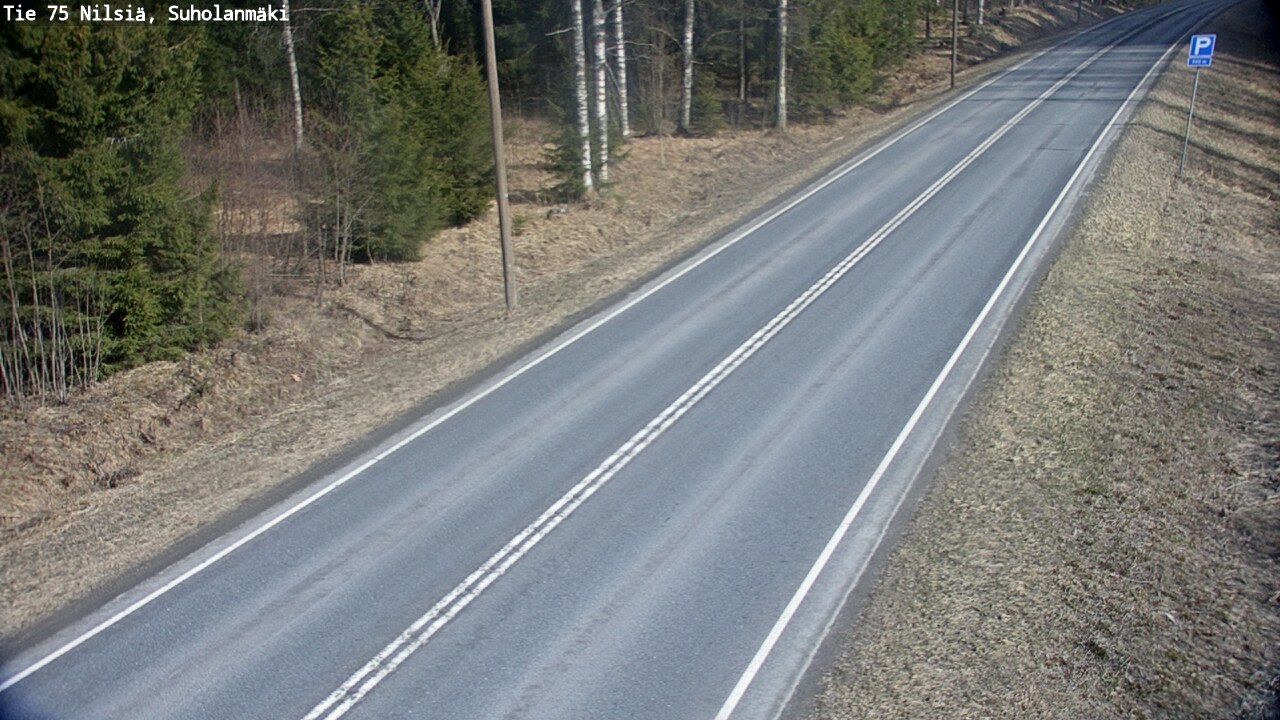Weather Camera Image Väg 75 Nilsiä, Suholanmäki, Kuopio, Pohjois-Savo
