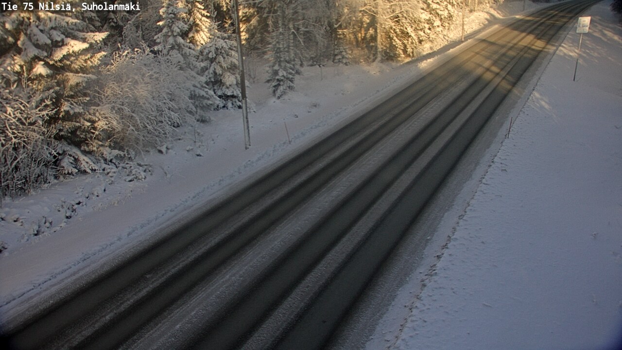 Weather Camera Image Väg 75 Nilsiä, Suholanmäki, Kuopio, Pohjois-Savo