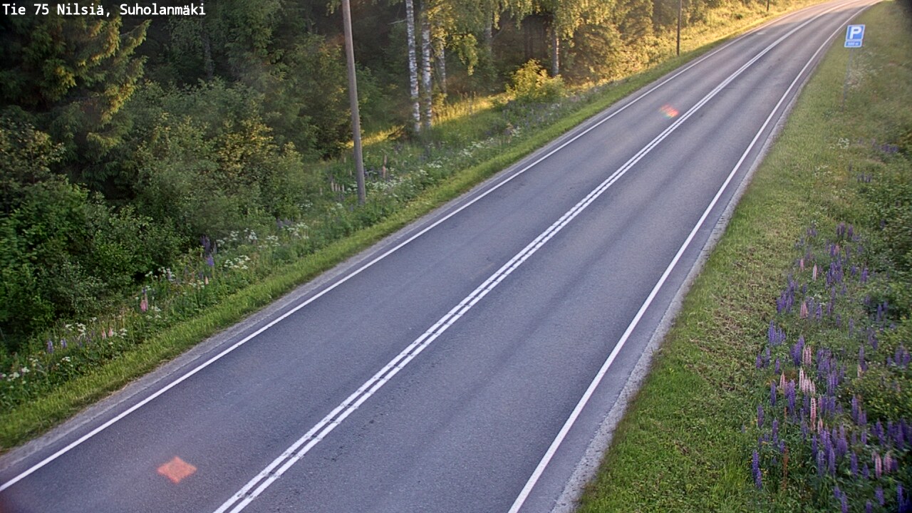 Weather Camera Image Väg 75 Nilsiä, Suholanmäki, Kuopio, Pohjois-Savo