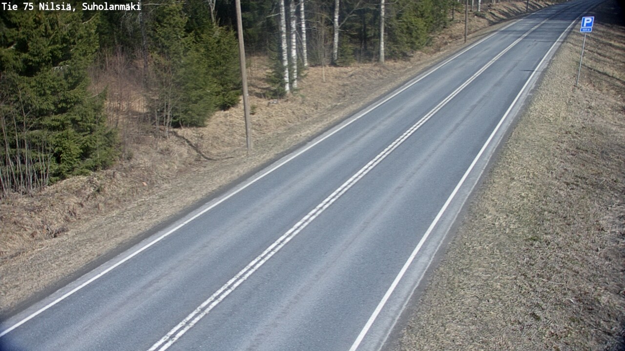 Weather Camera Image Väg 75 Nilsiä, Suholanmäki, Kuopio, Pohjois-Savo