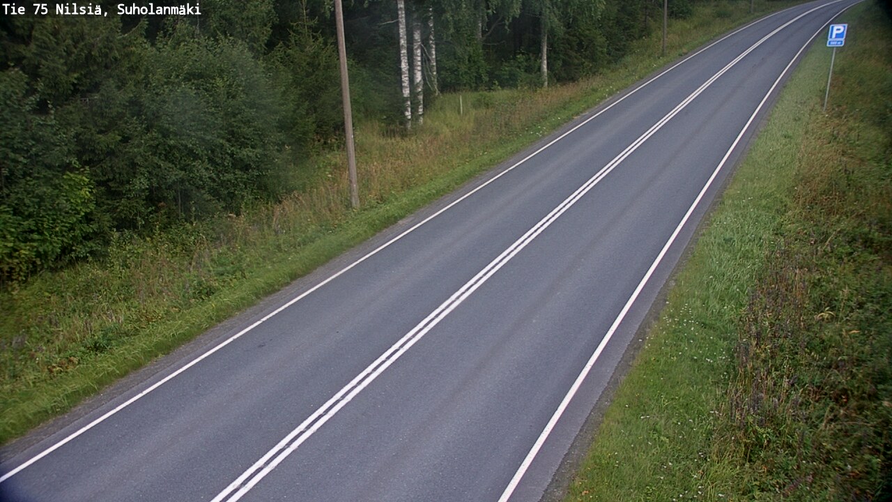 Weather Camera Image Väg 75 Nilsiä, Suholanmäki, Kuopio, Pohjois-Savo