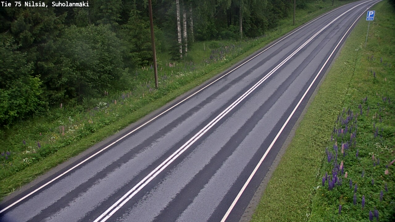 Weather Camera Image Väg 75 Nilsiä, Suholanmäki, Kuopio, Pohjois-Savo