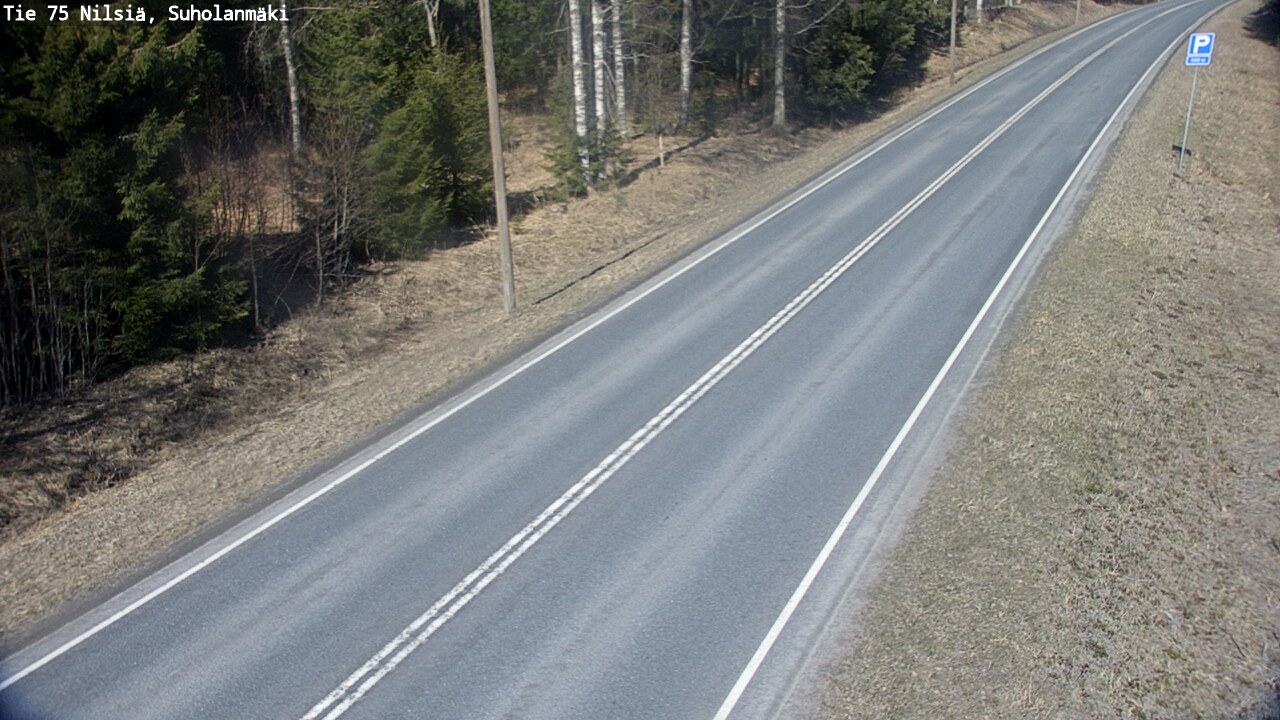 Weather Camera Image Väg 75 Nilsiä, Suholanmäki, Kuopio, Pohjois-Savo