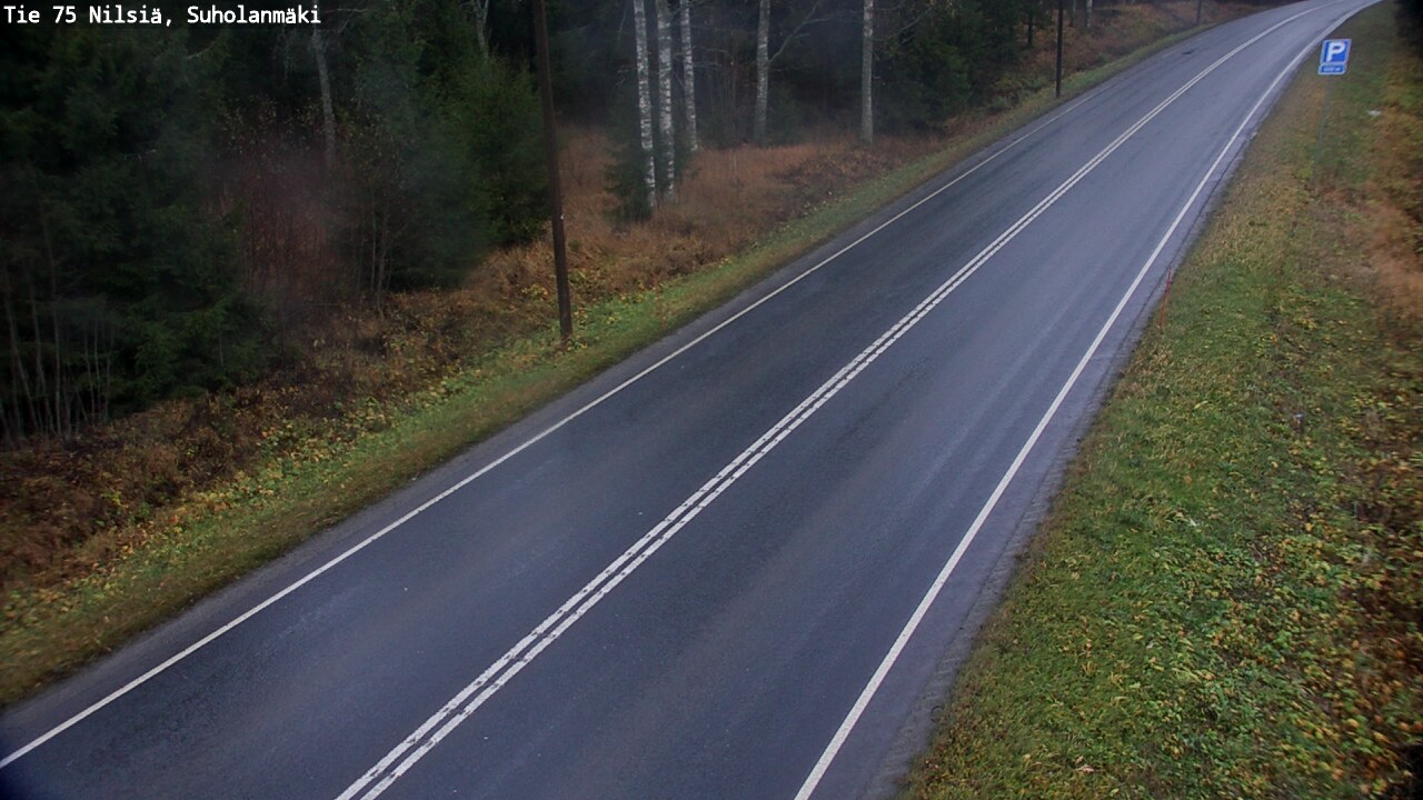 Weather Camera Image Väg 75 Nilsiä, Suholanmäki, Kuopio, Pohjois-Savo