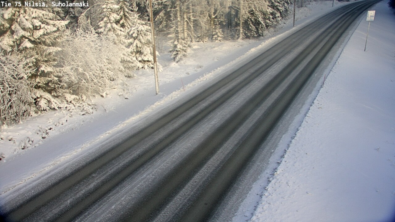 Weather Camera Image Väg 75 Nilsiä, Suholanmäki, Kuopio, Pohjois-Savo