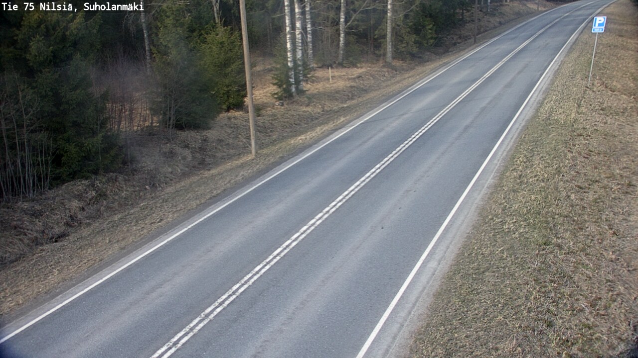 Weather Camera Image Väg 75 Nilsiä, Suholanmäki, Kuopio, Pohjois-Savo