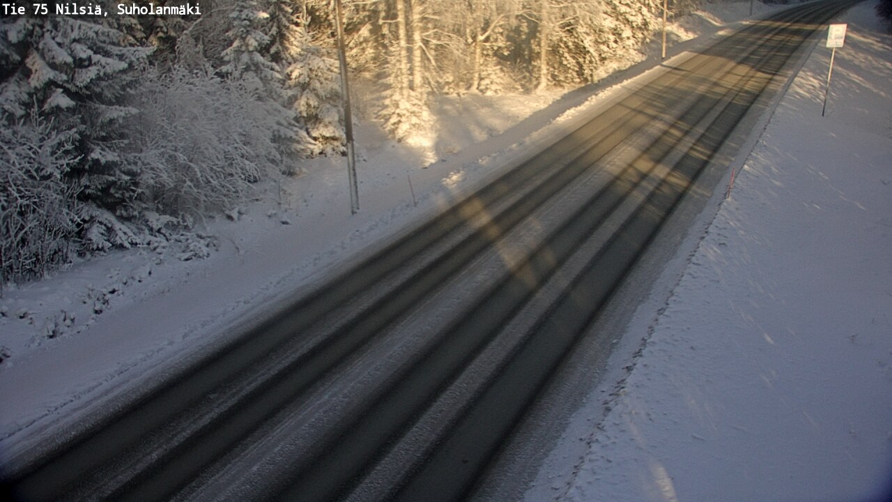 Weather Camera Image Väg 75 Nilsiä, Suholanmäki, Kuopio, Pohjois-Savo