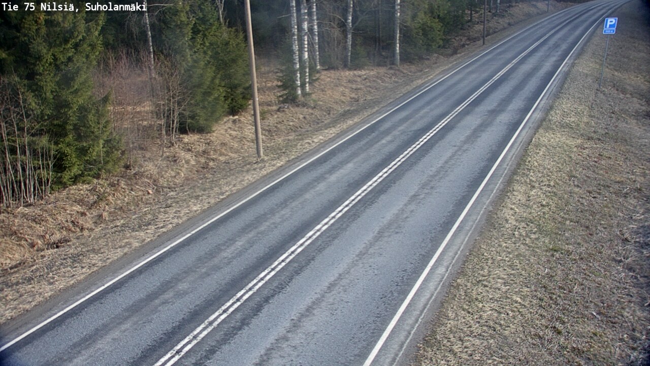 Weather Camera Image Väg 75 Nilsiä, Suholanmäki, Kuopio, Pohjois-Savo