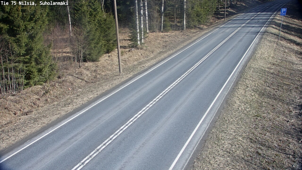 Weather Camera Image Väg 75 Nilsiä, Suholanmäki, Kuopio, Pohjois-Savo