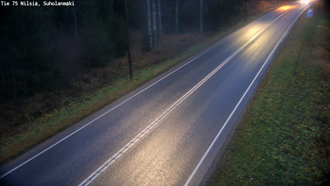 Weather Camera Image Väg 75 Nilsiä, Suholanmäki, Kuopio, Pohjois-Savo