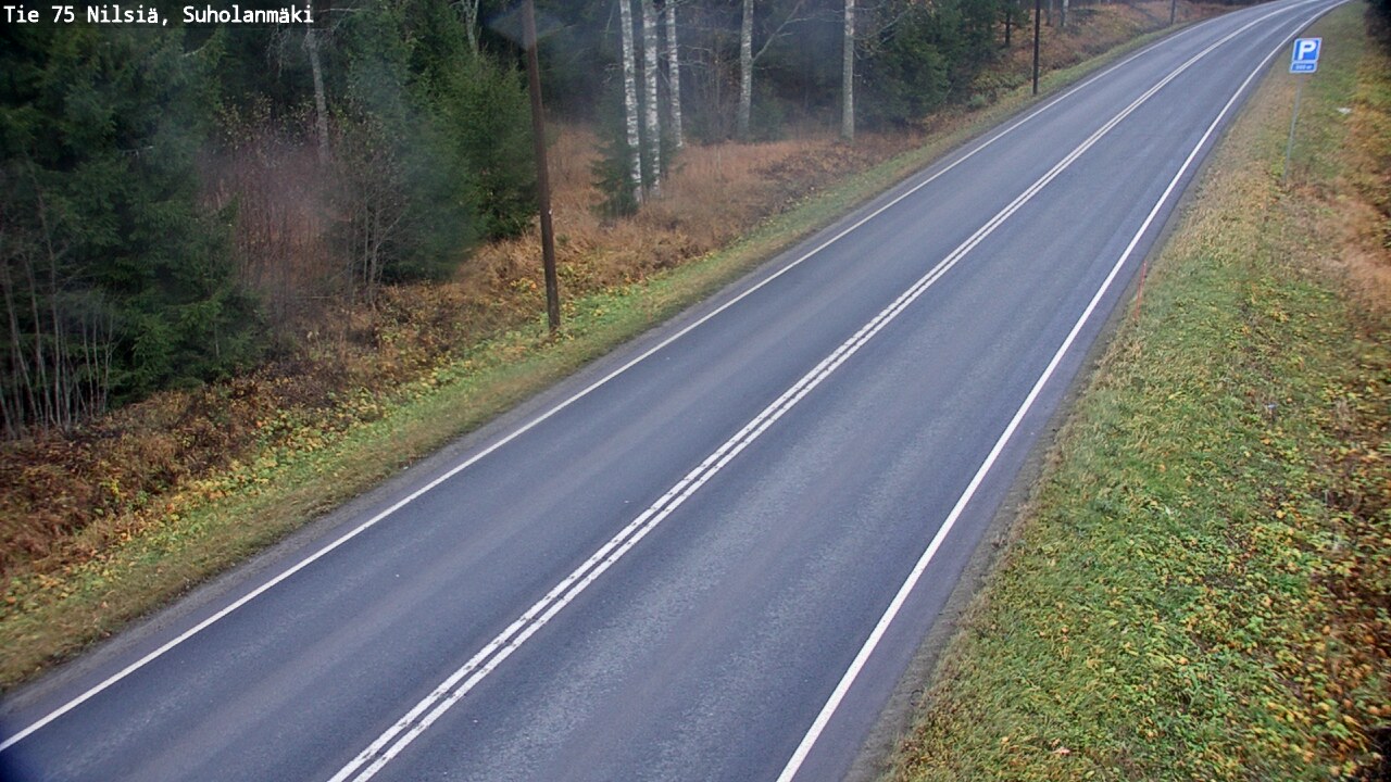 Weather Camera Image Väg 75 Nilsiä, Suholanmäki, Kuopio, Pohjois-Savo